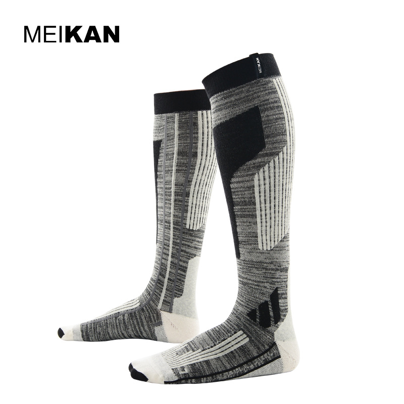 MEIKAN Ski Compression Socks Wool Socks Autumn Winter Skiing Thick Terry Warm Socks Stocking